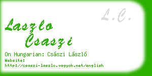 laszlo csaszi business card